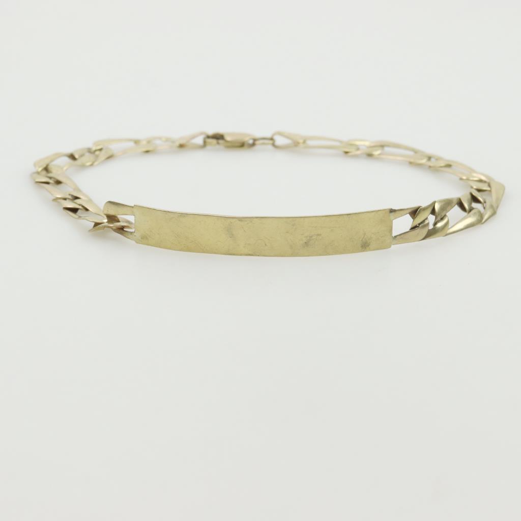 10kt Gold Curb ID Bracelet Property Room