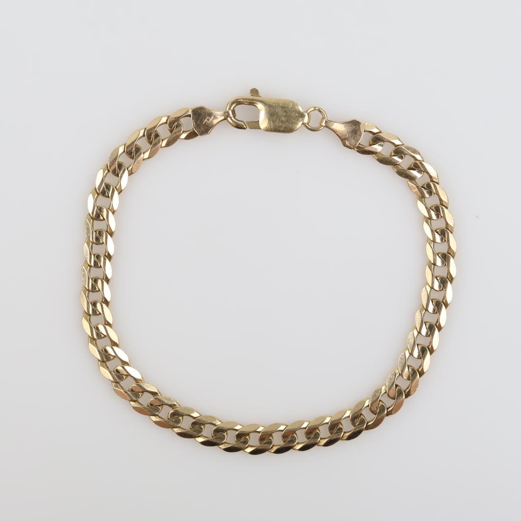 10kt Gold Curb Link Bracelet