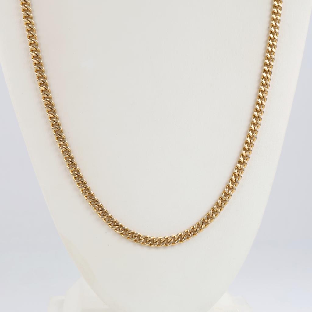 10kt Gold Curb Link Chain Necklace