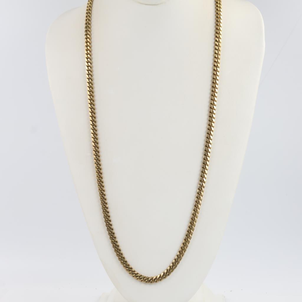 10kt Gold Curb Link Chain Necklace