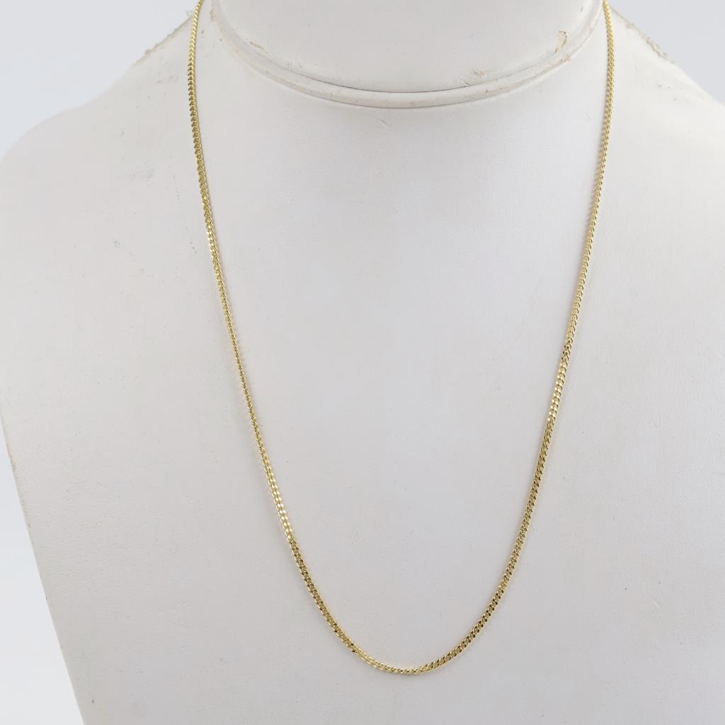 10kt Gold Delicate Curb Chain Necklace