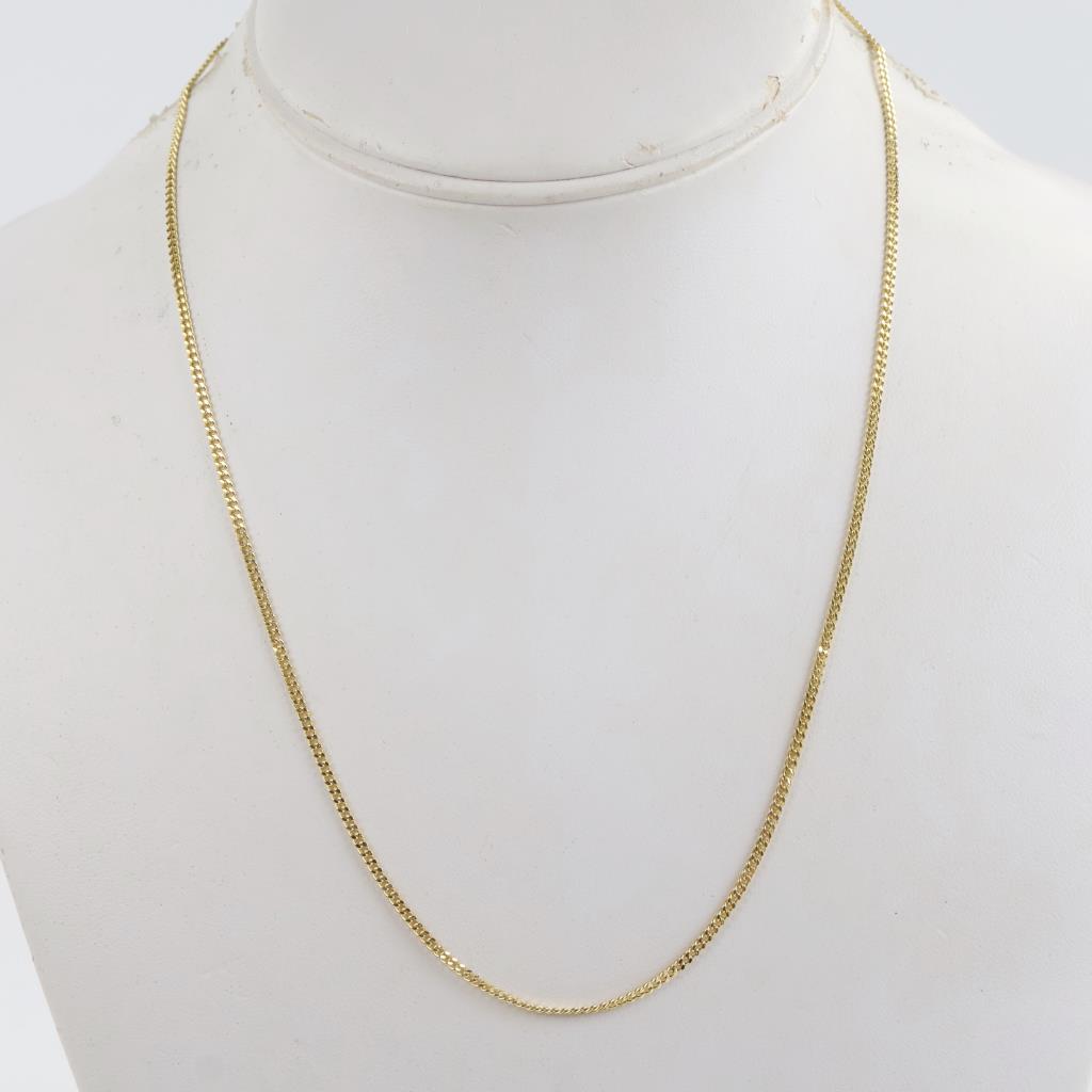 10kt Gold Delicate Curb Chain Necklace