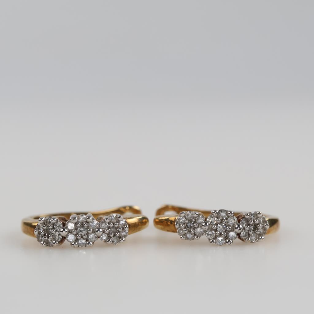 10kt Gold Diamond Accent Earrings
