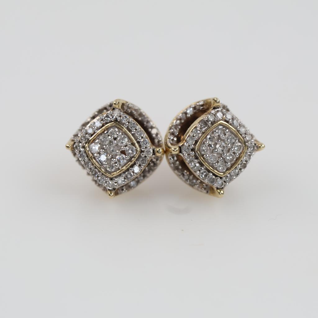 10kt Gold Diamond Accent Earrings