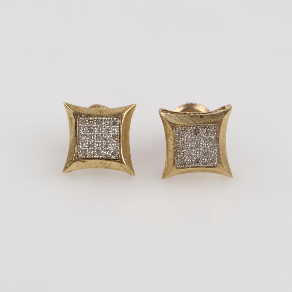 10kt Gold Diamond Accent Earrings