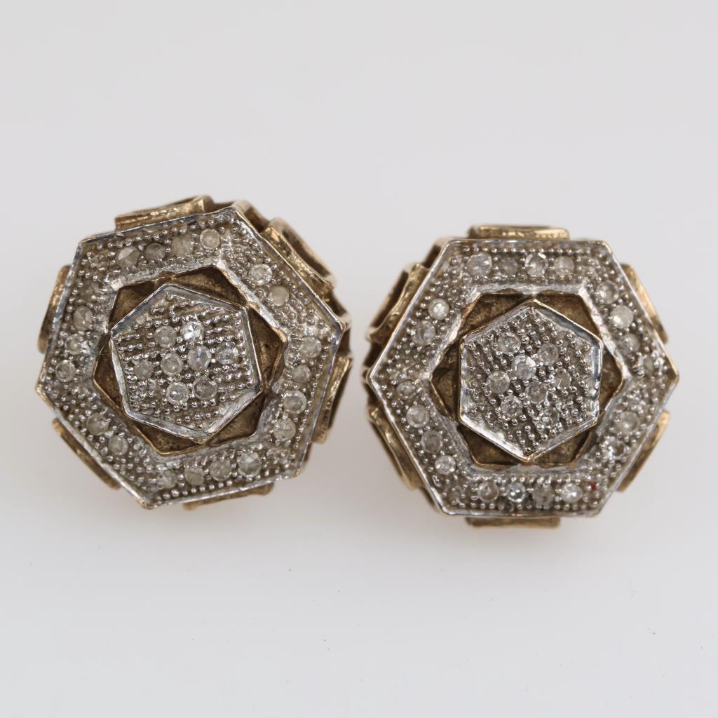 10kt Gold Diamond Accent Earrings