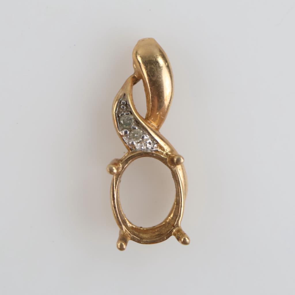10kt Gold Diamond Accent Pendant
