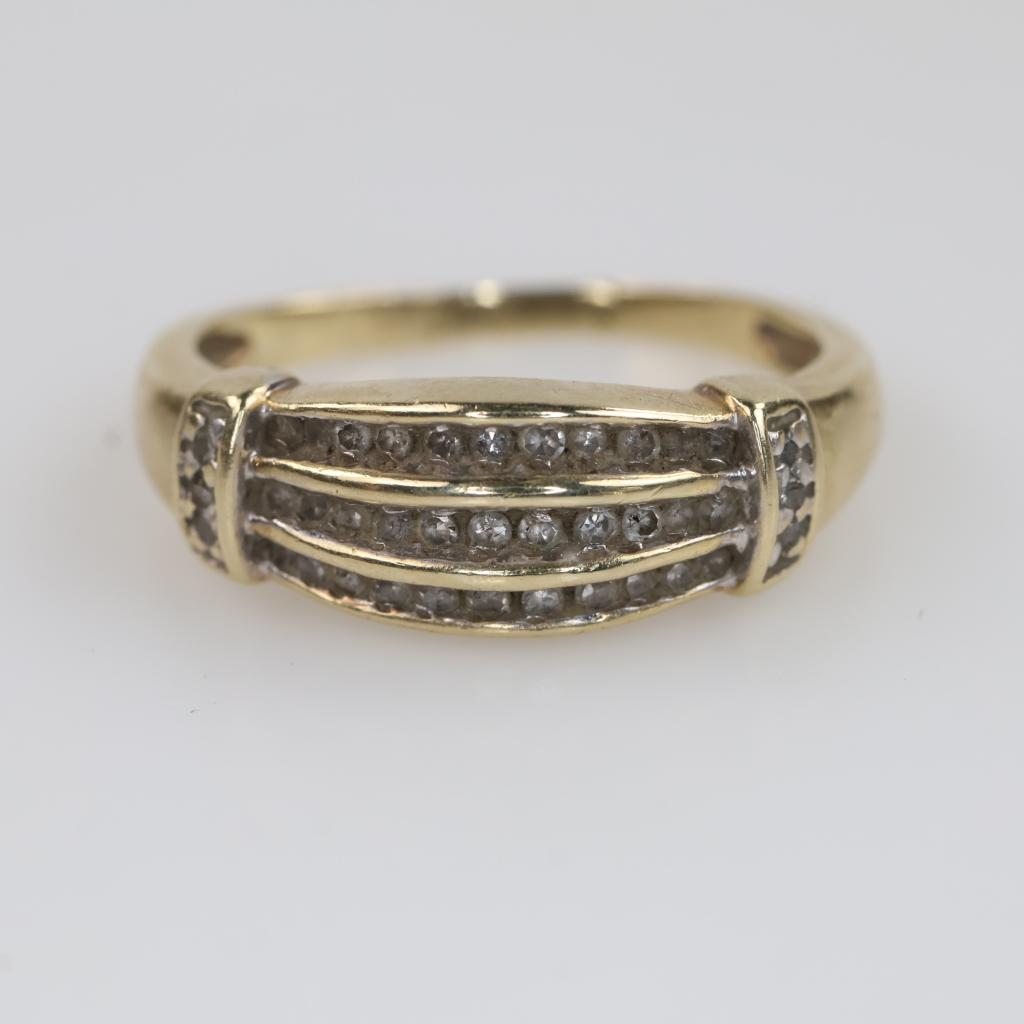 10kt Gold Diamond Band