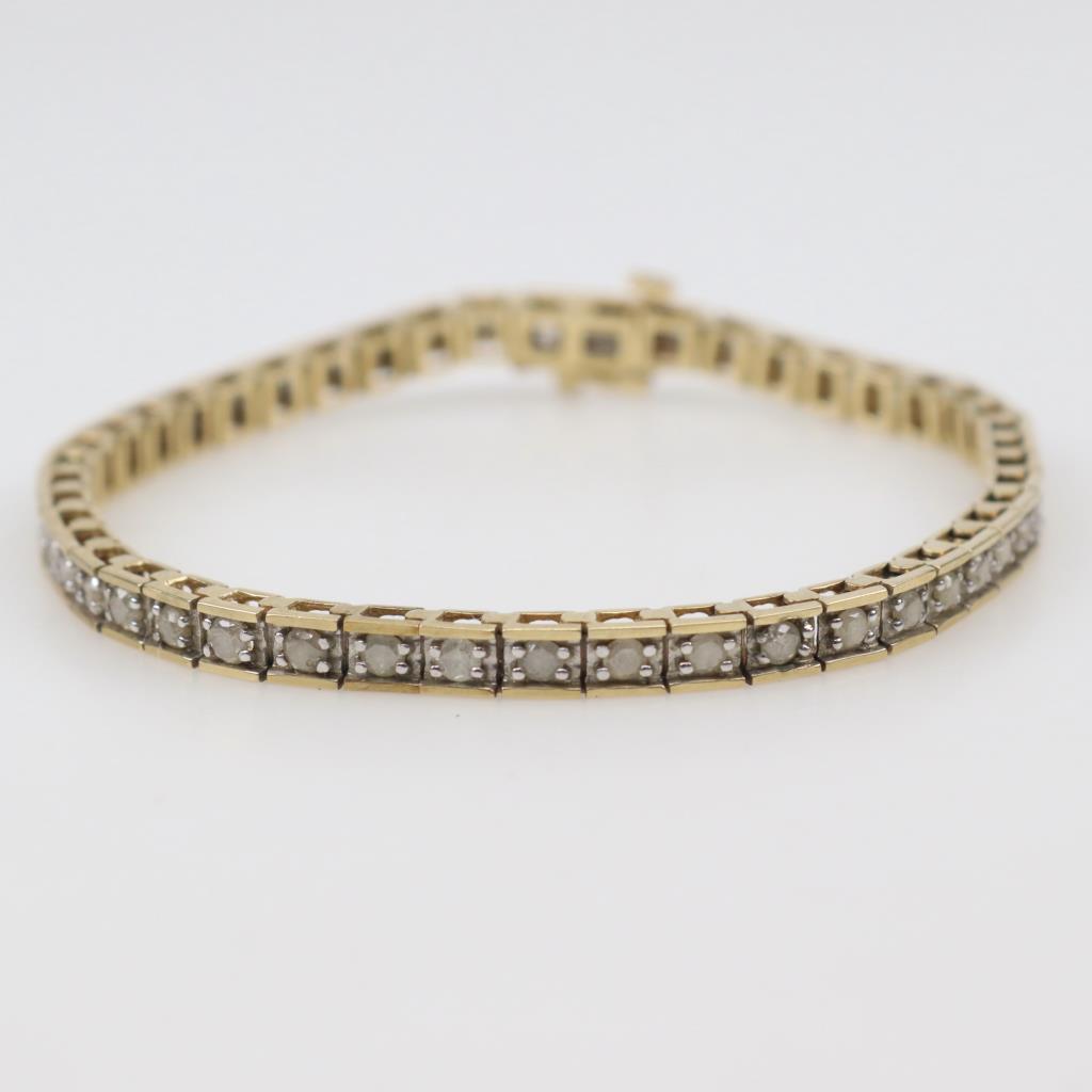 10kt Gold Diamond Bracelet | Property Room