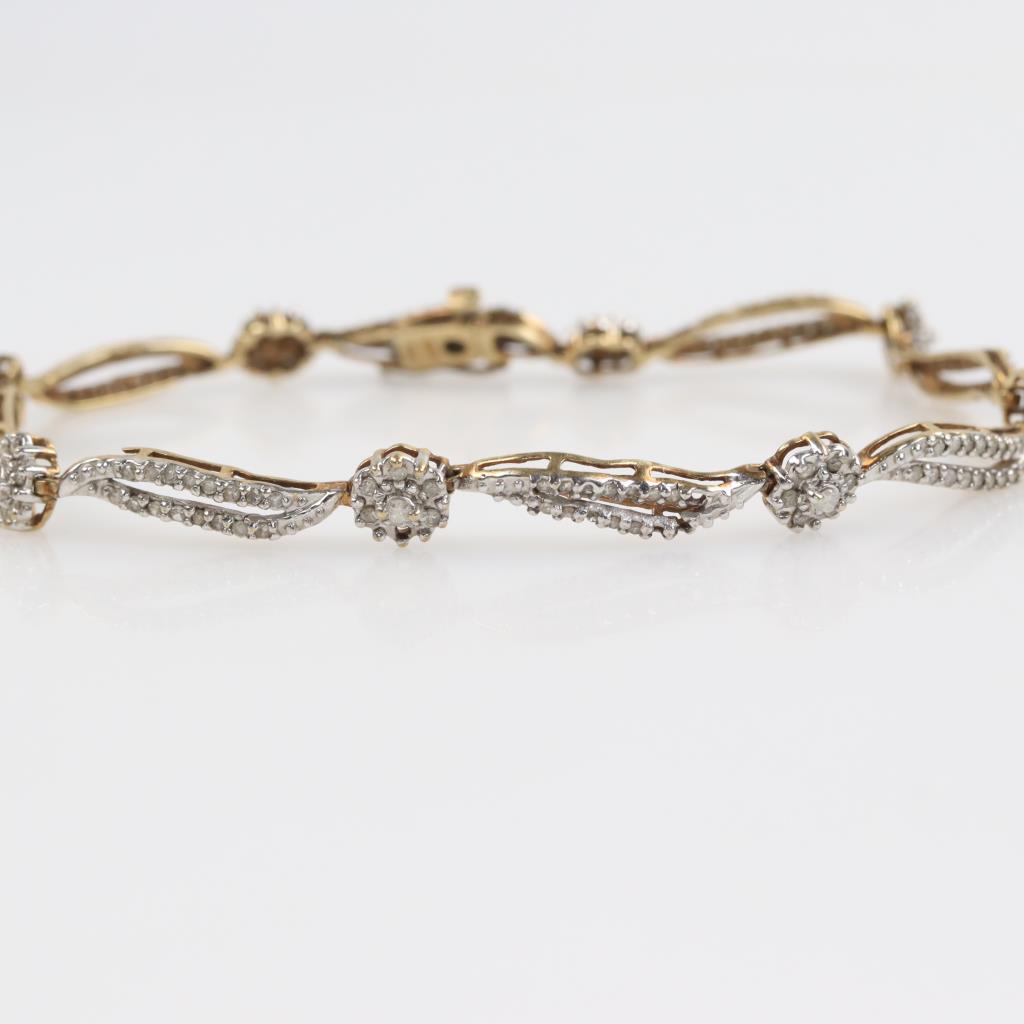 10kt Gold Diamond Bracelet | Property Room