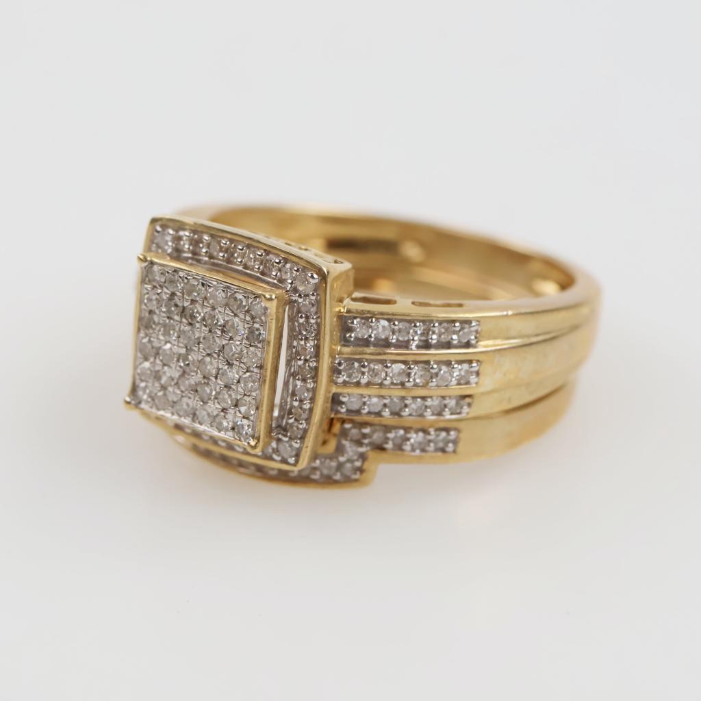 10kt Gold Diamond Bridal Set