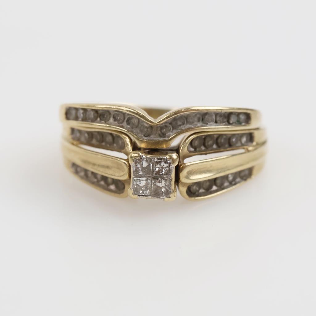 10kt Gold Diamond Bridal Set