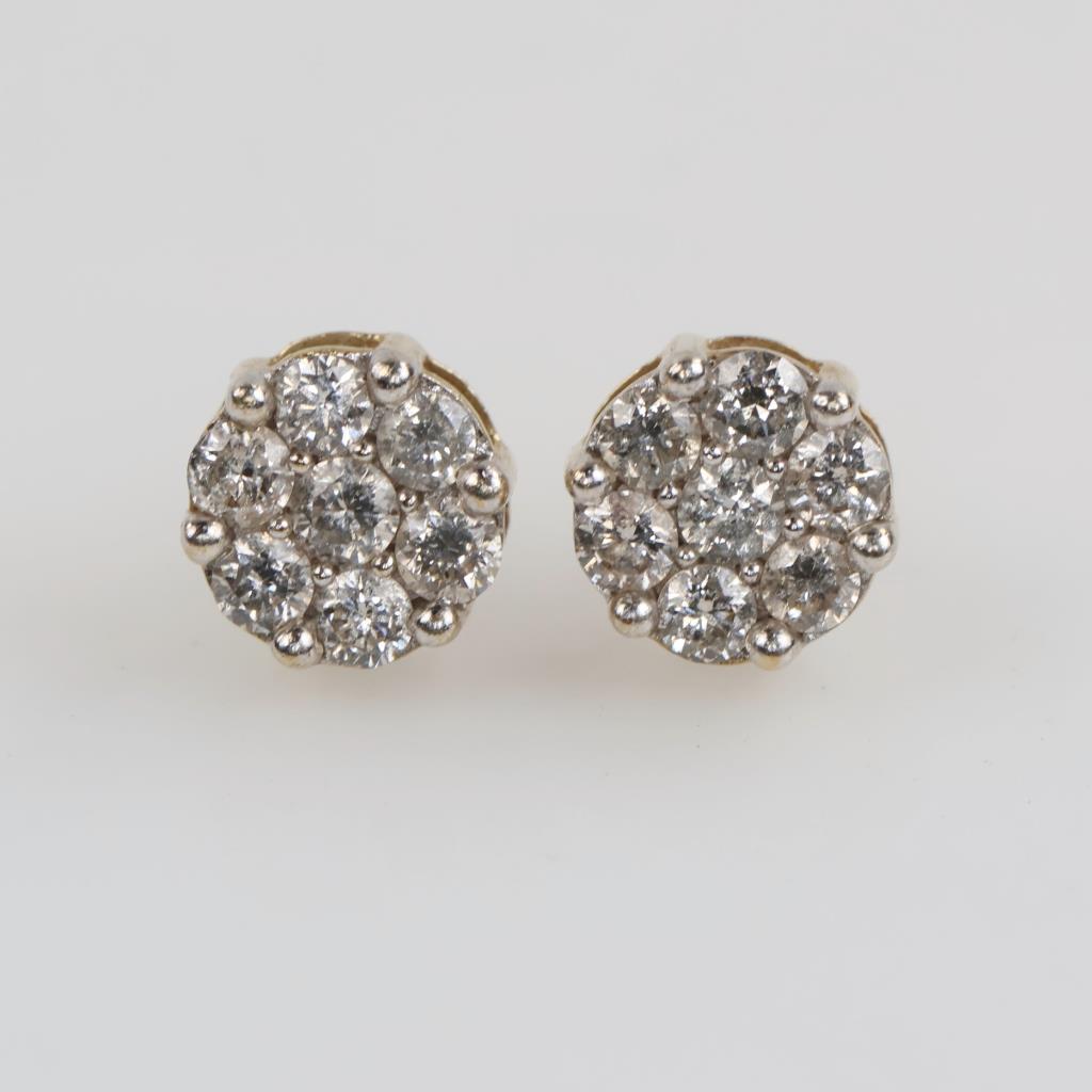 10kt Gold Diamond Earrings