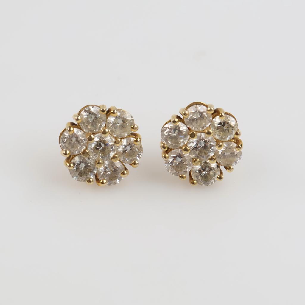 10kt Gold Diamond Earrings