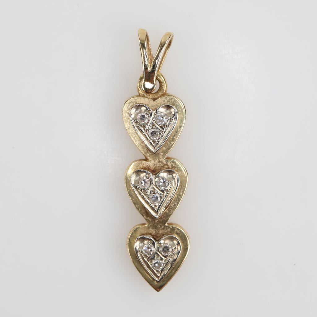 10kt Gold Diamond Pendant