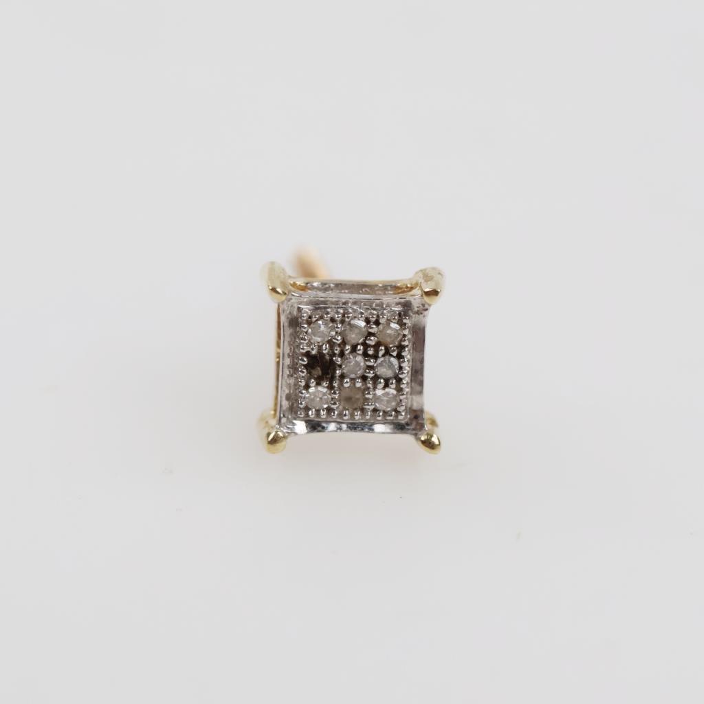10kt Gold Diamond Single Earring
