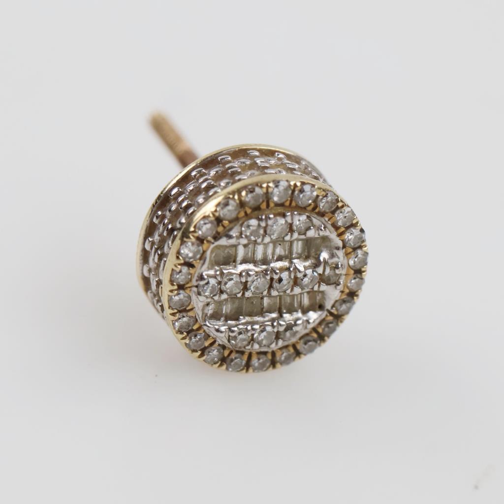 10kt Gold Diamond Single Earring