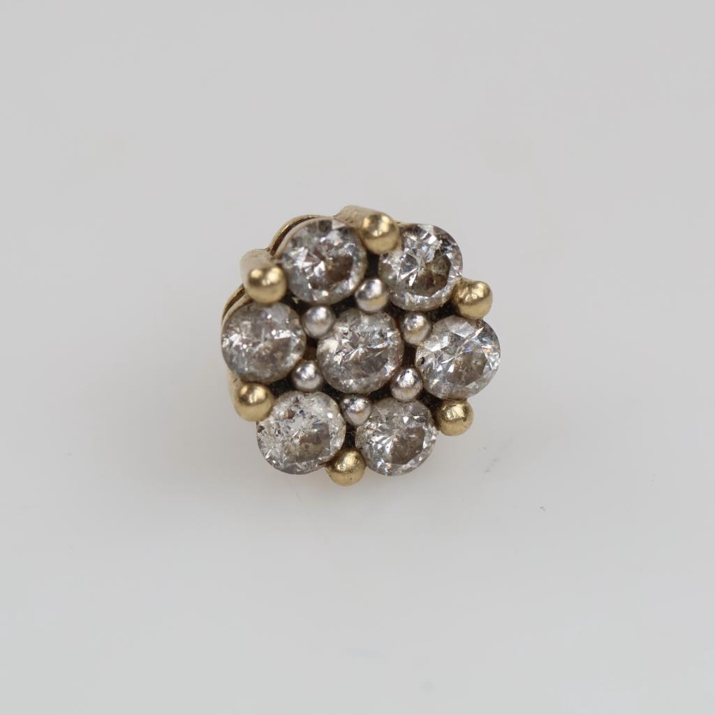 10kt Gold Diamond Single Stud Earring
