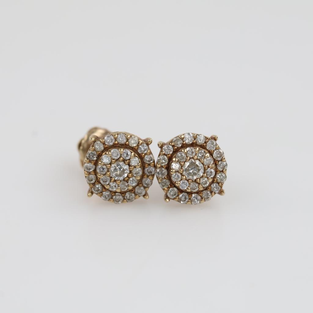 10kt Gold Diamond Stud Earrings