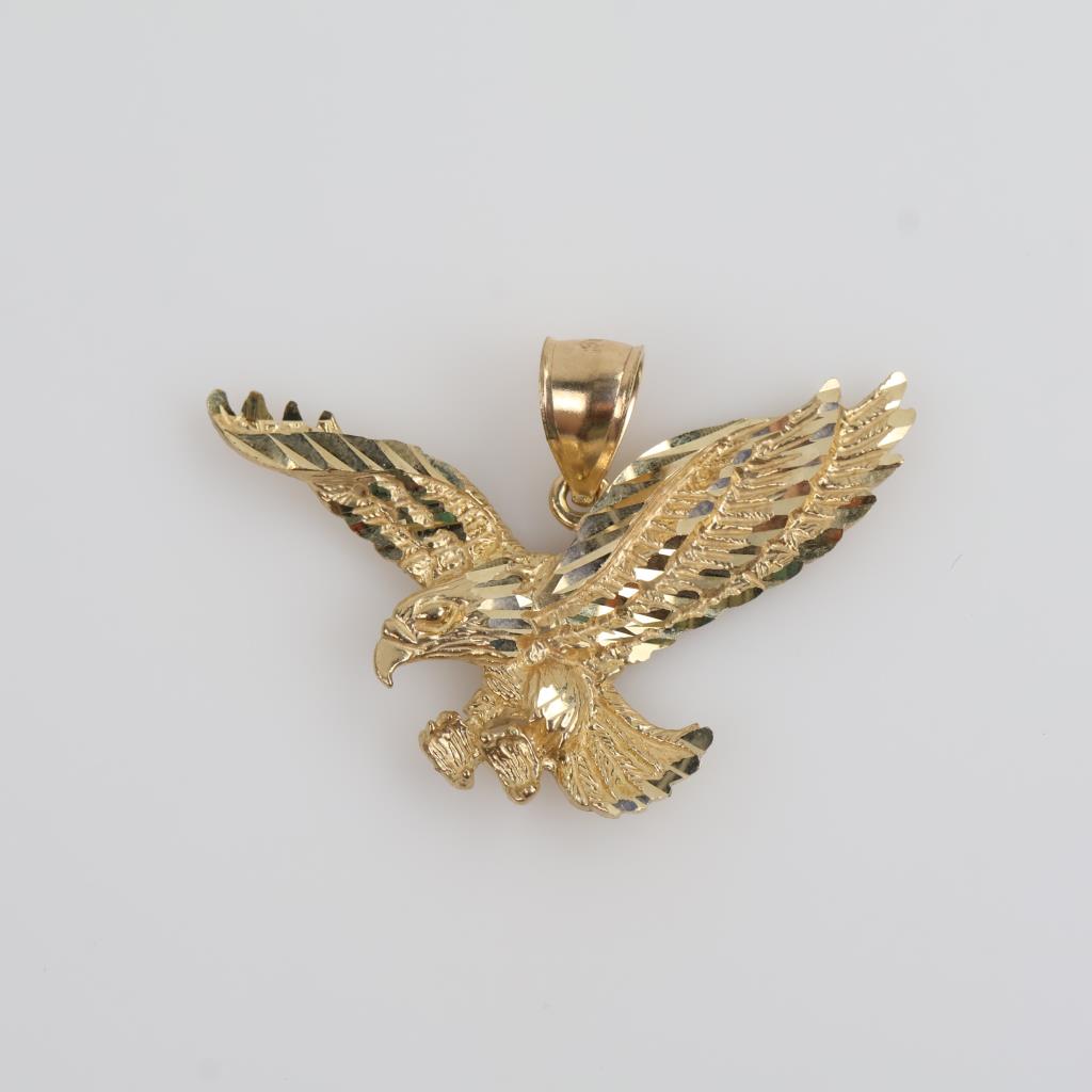 10kt Gold Eagle Pendant