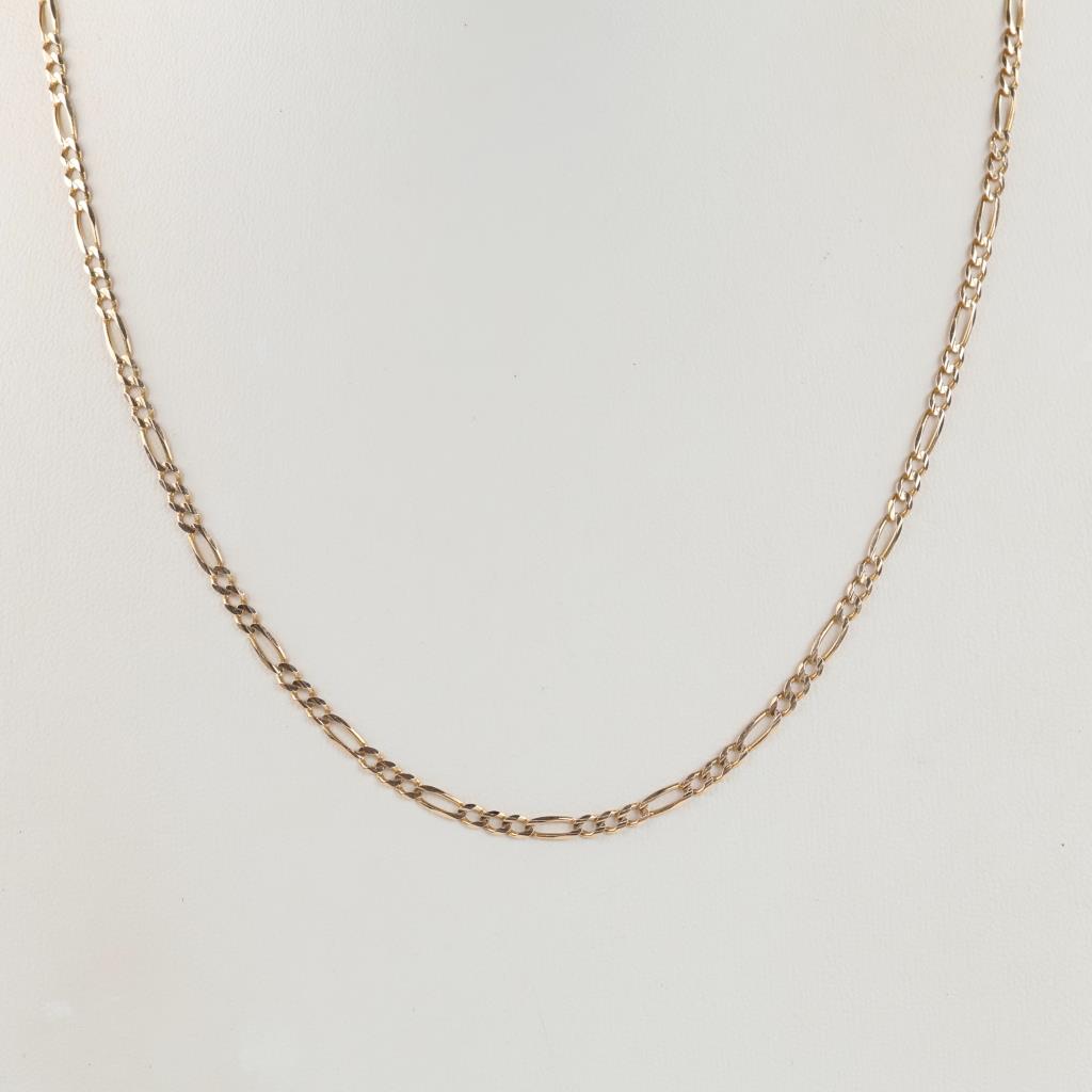 10kt Gold Figaro Link Necklace