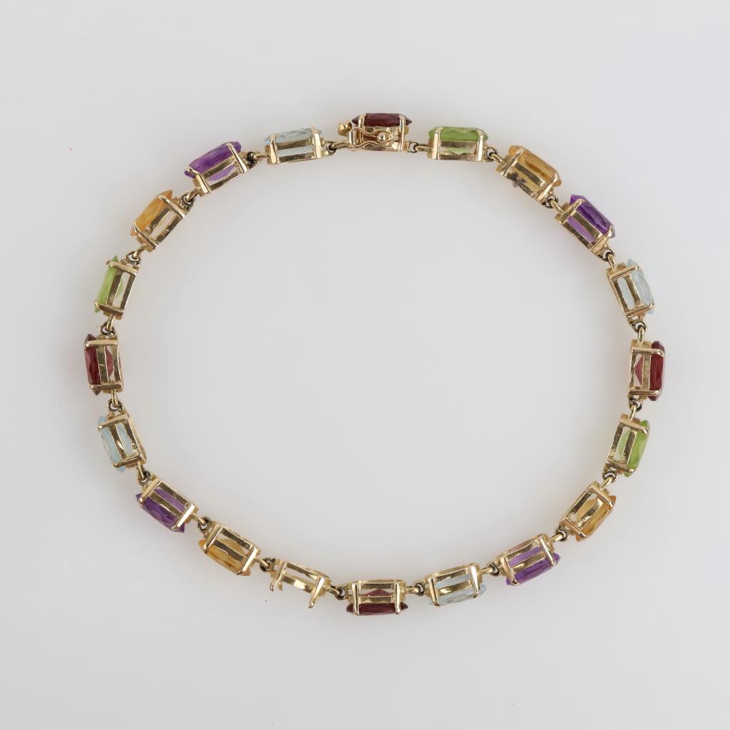 10kt Gold Gemstones Bracelet | Property Room