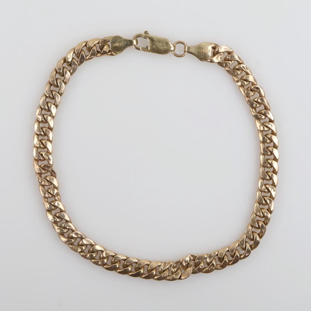 10kt Gold Hollow Anklet