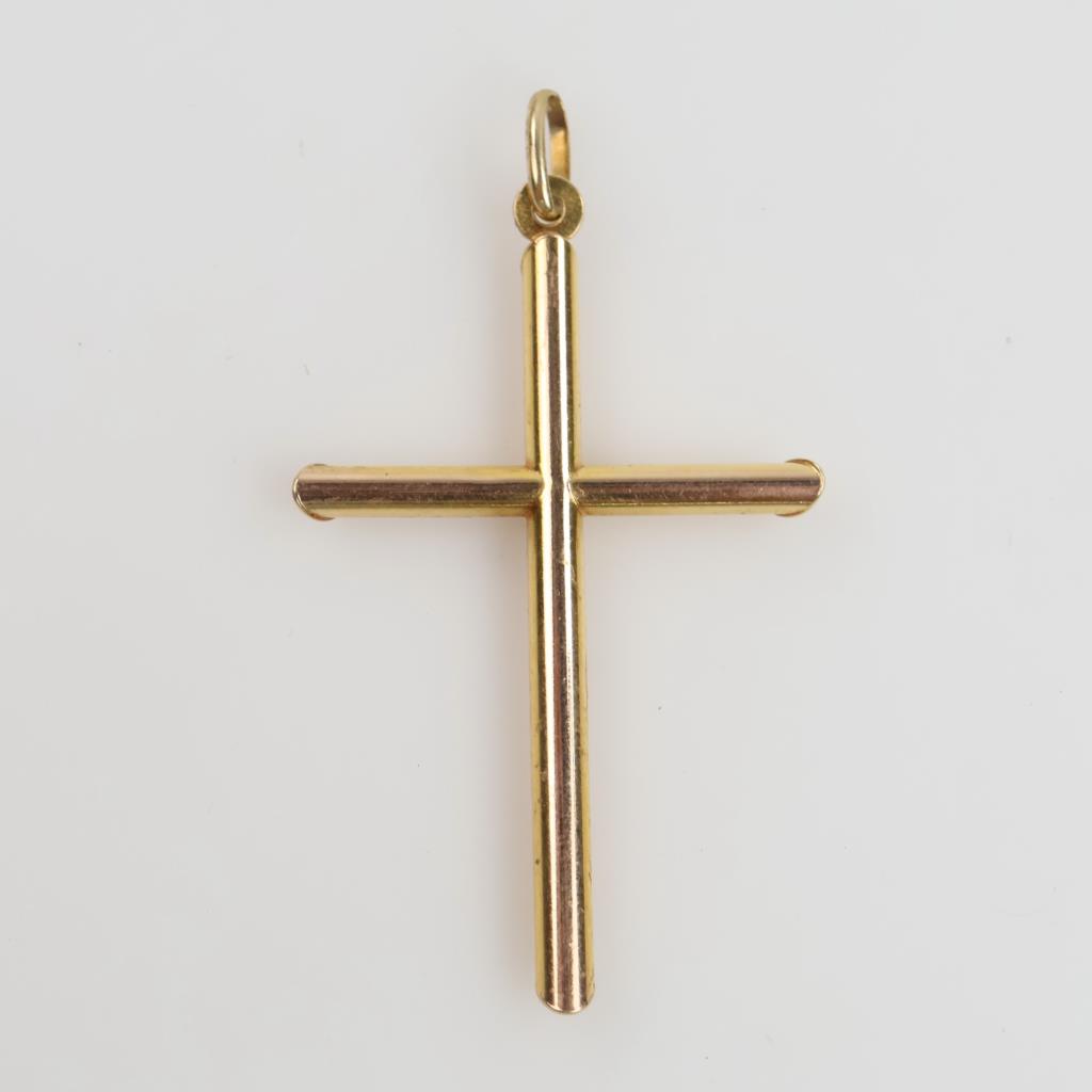 10kt Gold Hollow Cross Pendant