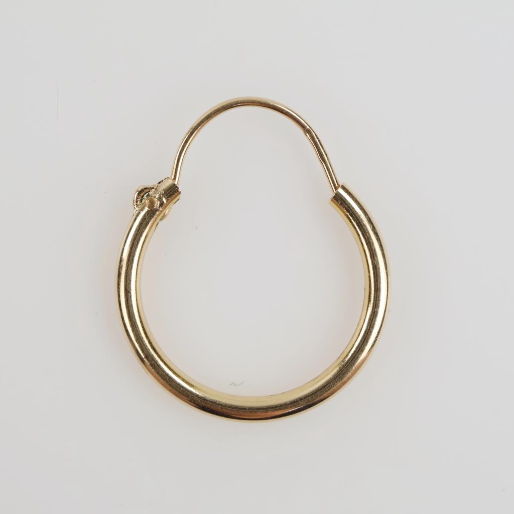 10kt Gold Hollow Hoop Single Earring