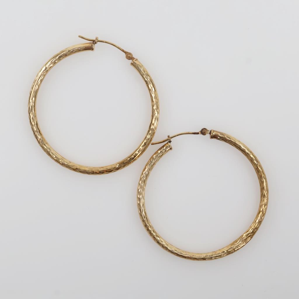 10kt Gold Hollow Hoops