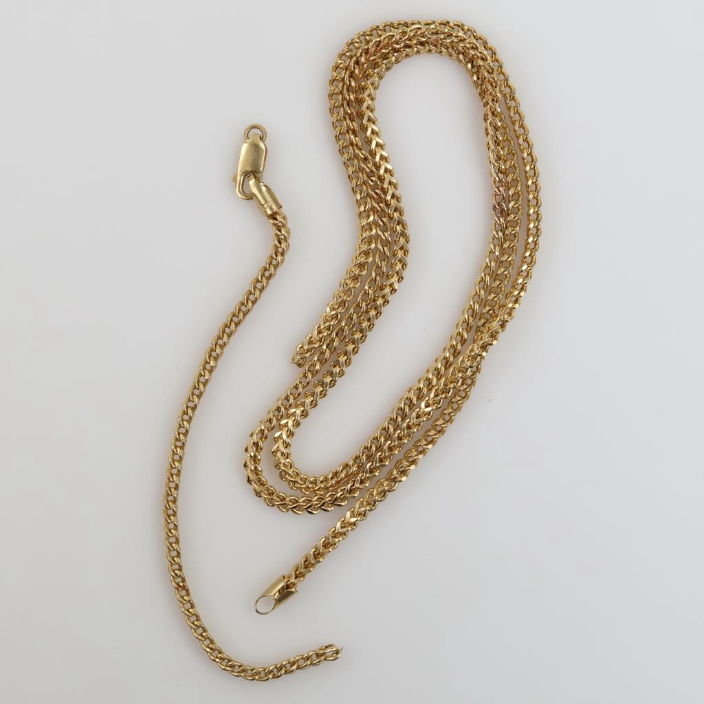 10kt Gold Hollow Link Necklace