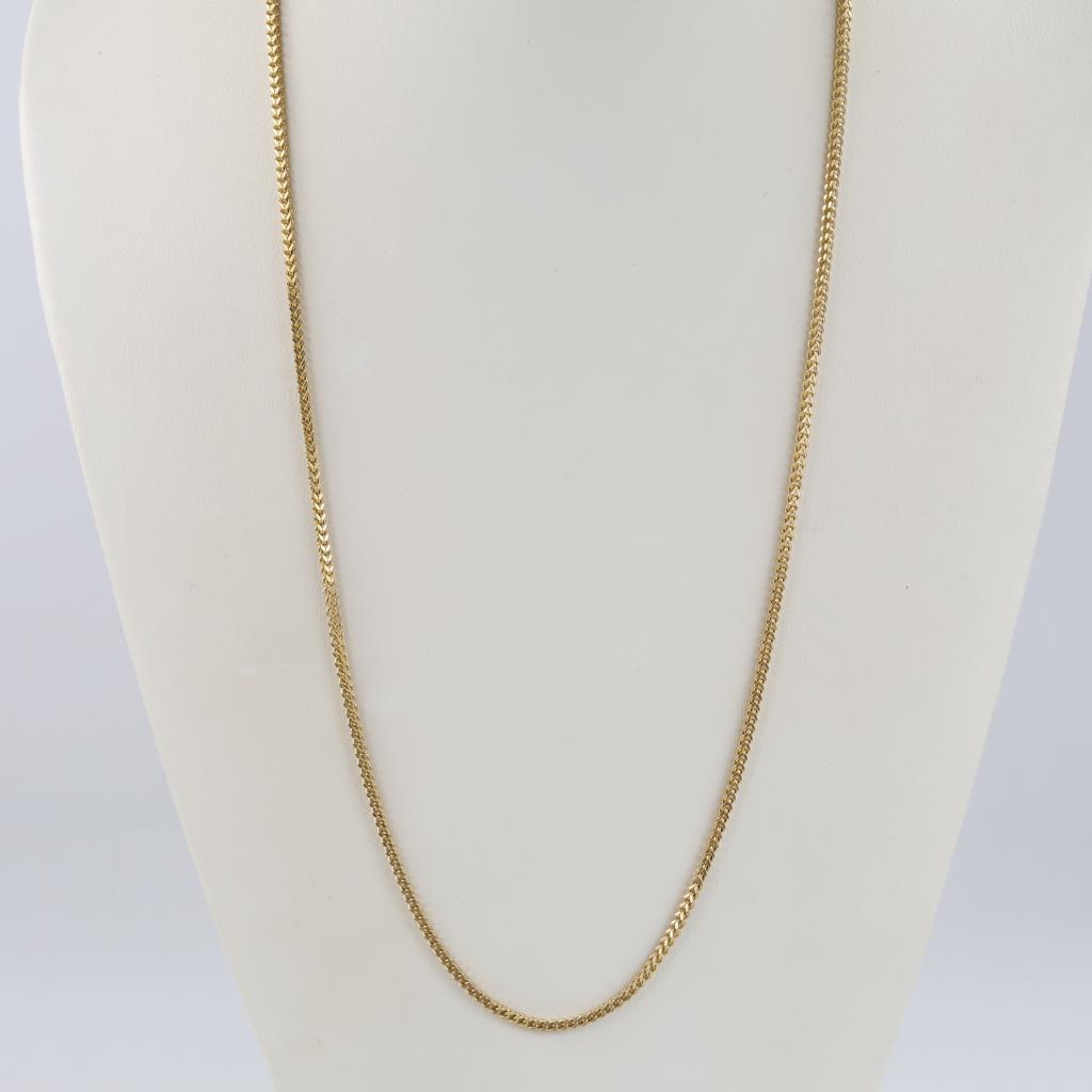 10kt Gold Hollow Link Necklace
