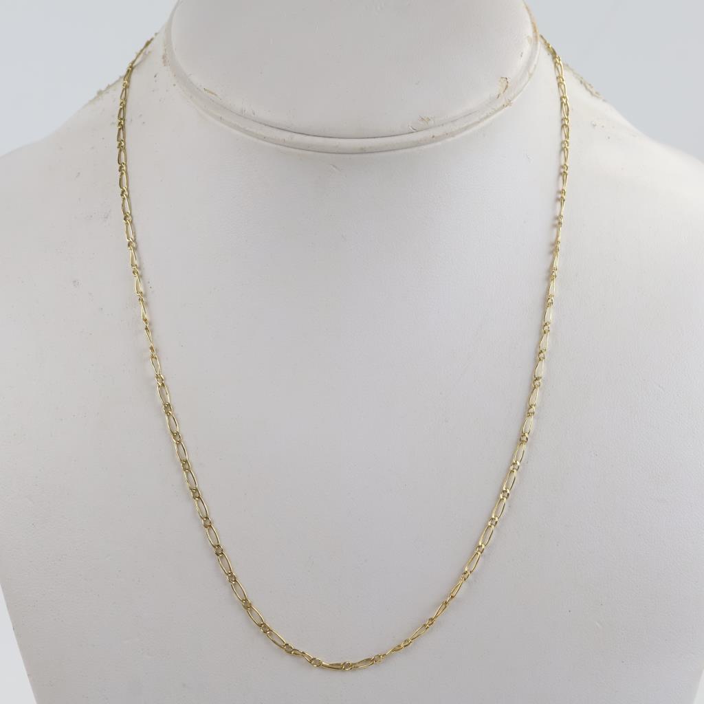 10kt Gold Hollow Link Necklace