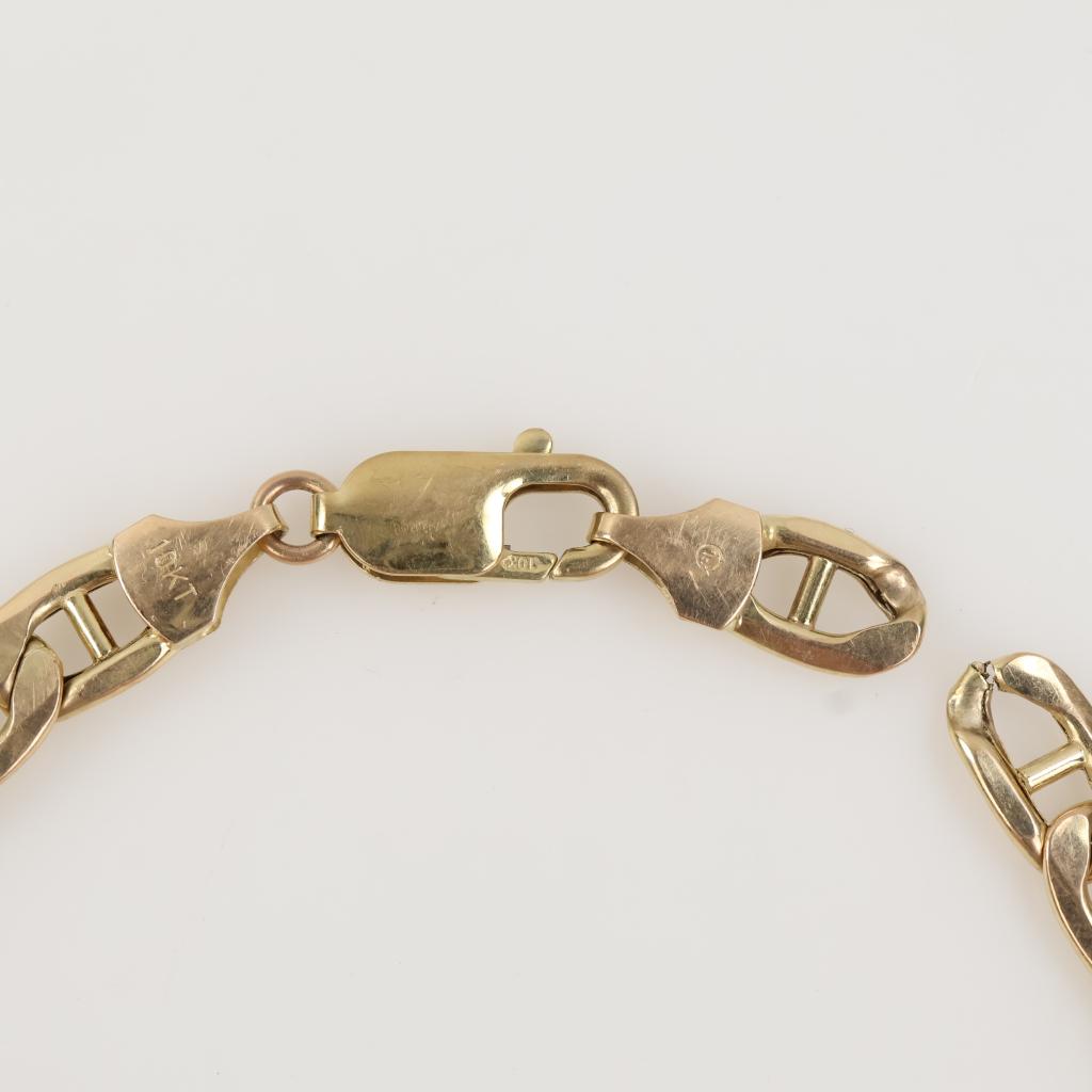 10kt Gold Hollow Mariner Chain Bracelet - PropertyRoom.com