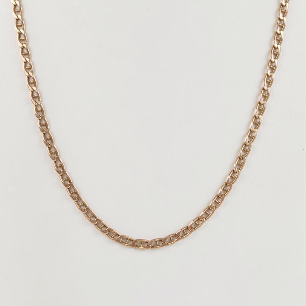 10kt Gold Hollow Mariner Chain Necklace