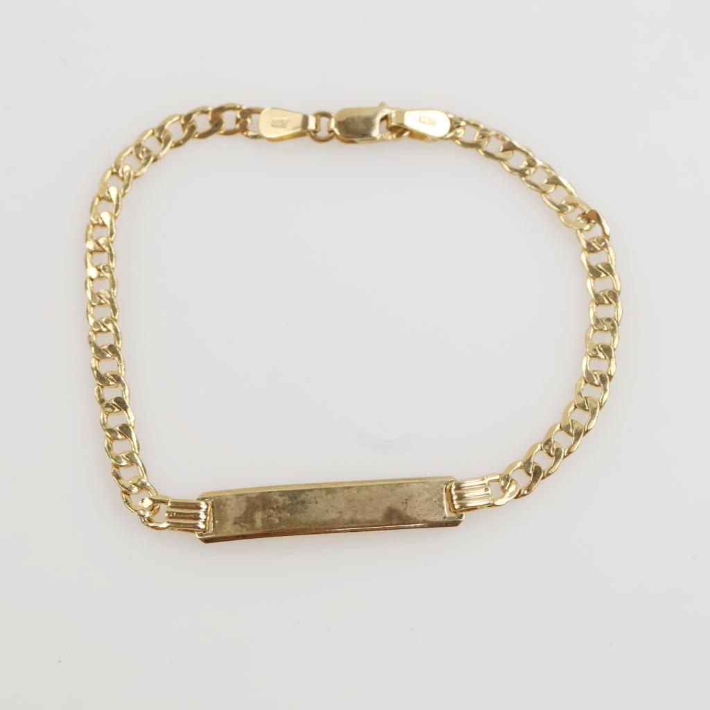 10kt Gold ID Bracelet
