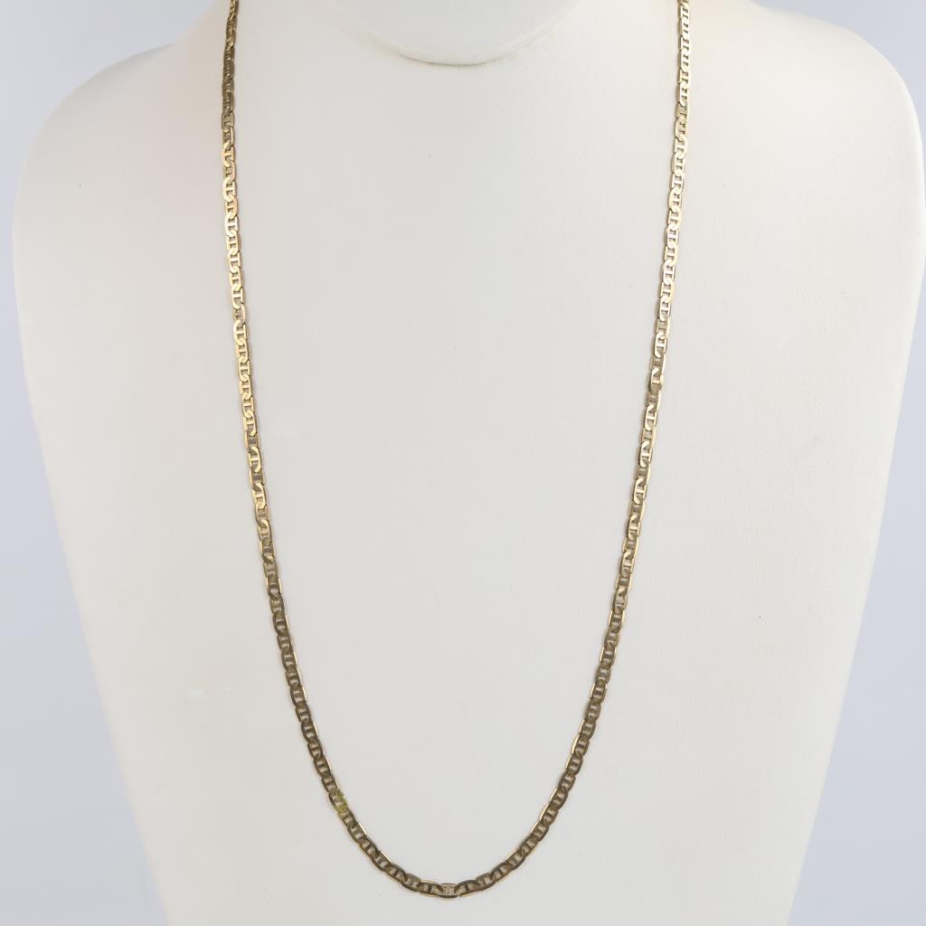 10kt Gold Mariner Chain Link Necklace