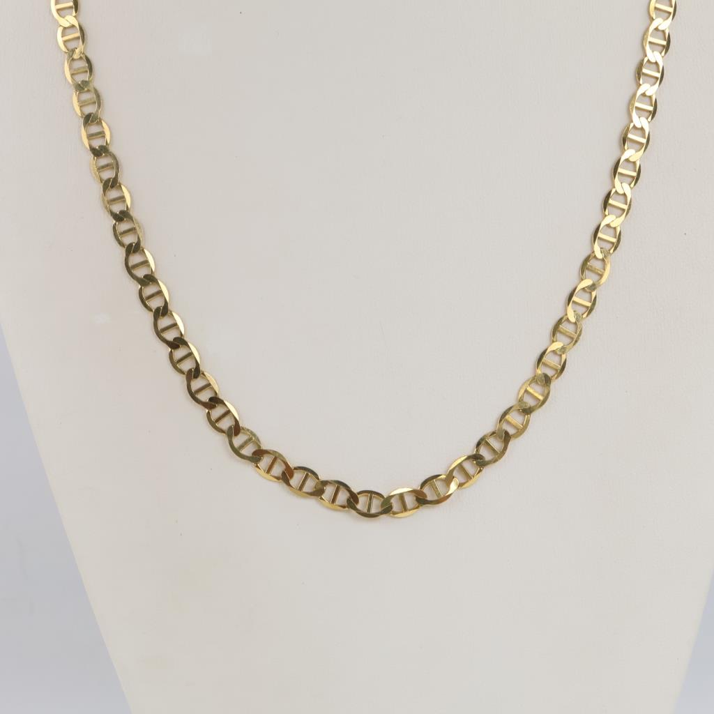 10kt Gold Mariner Link Necklace