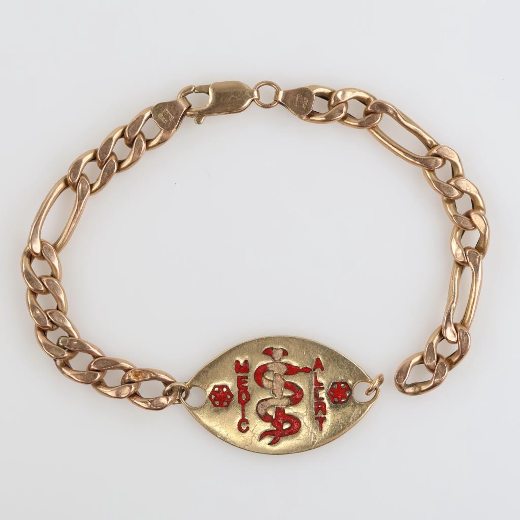 10kt Gold Medical ID Bracelet
