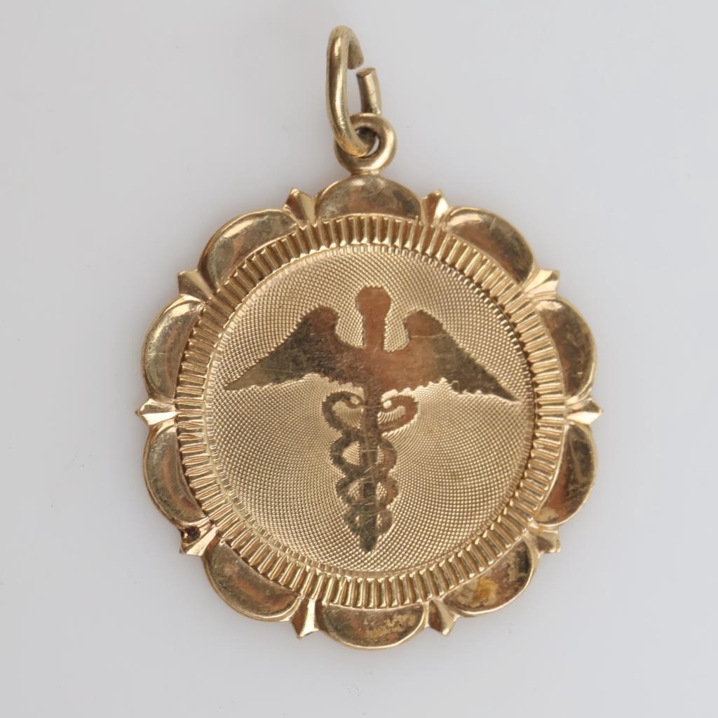 10kt Gold Medical Pendant