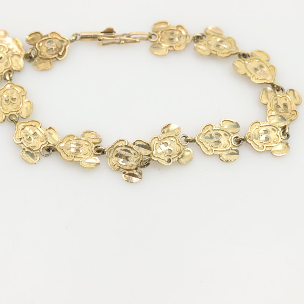 10kt Gold Mickey Mouse Bracelet | Property Room