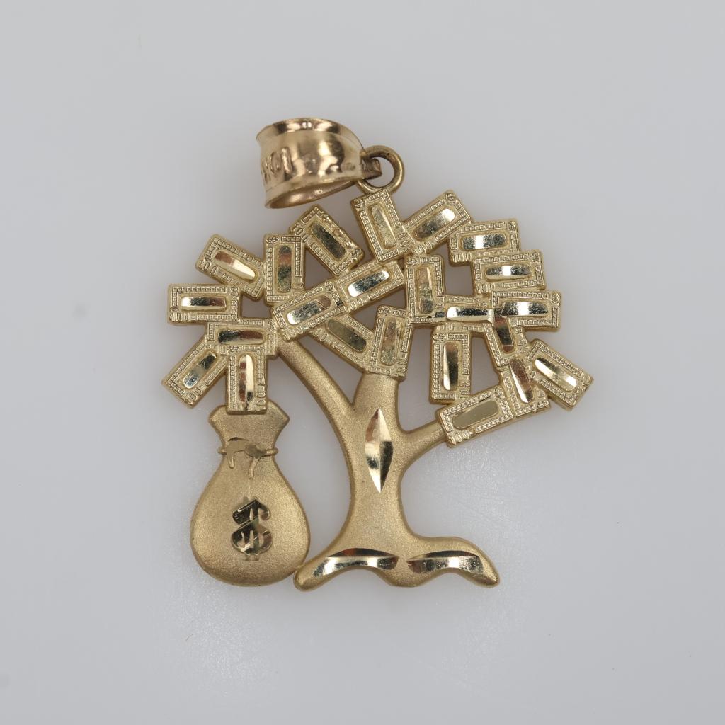 10kt Gold Money Tree Pendant