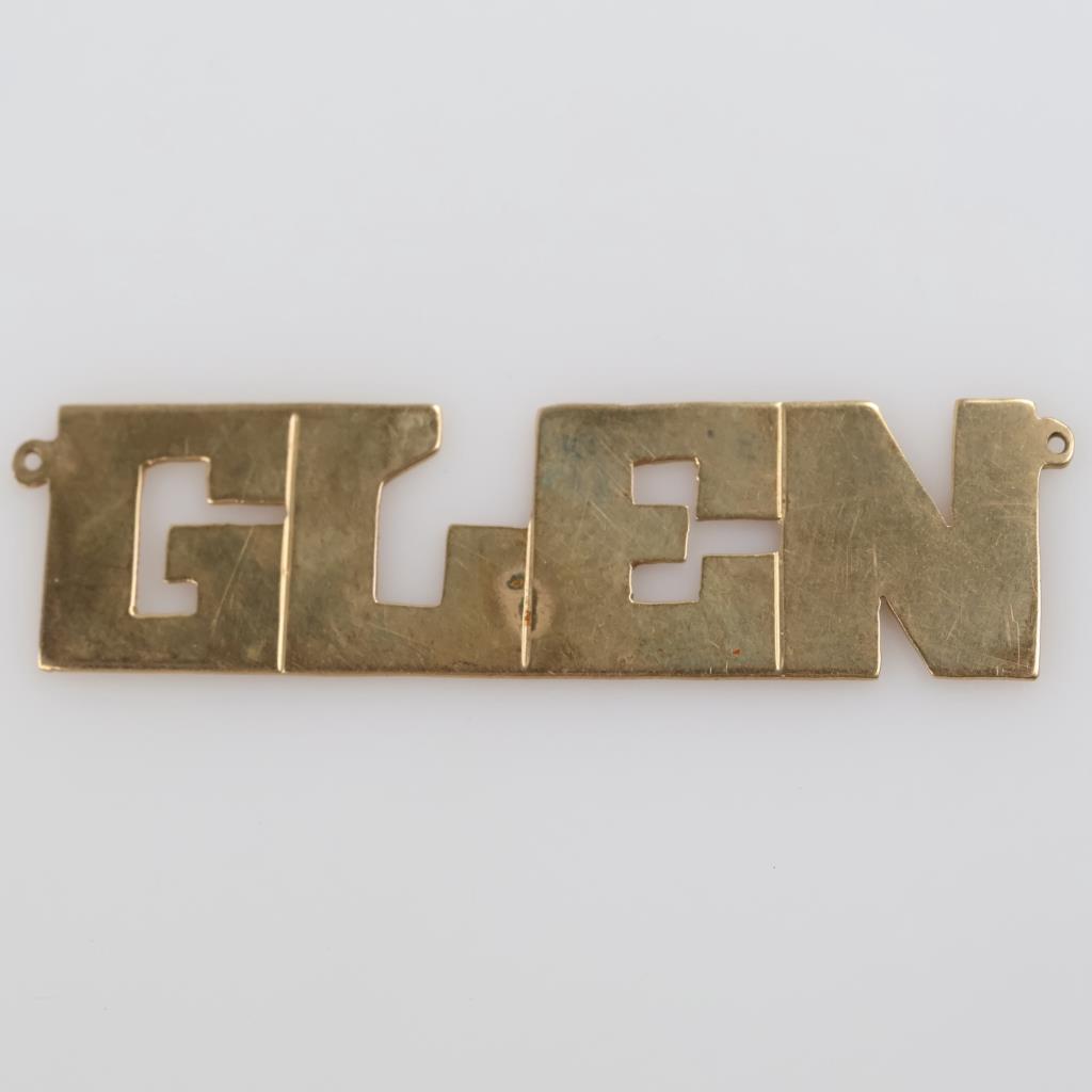 10kt Gold Name Pendant