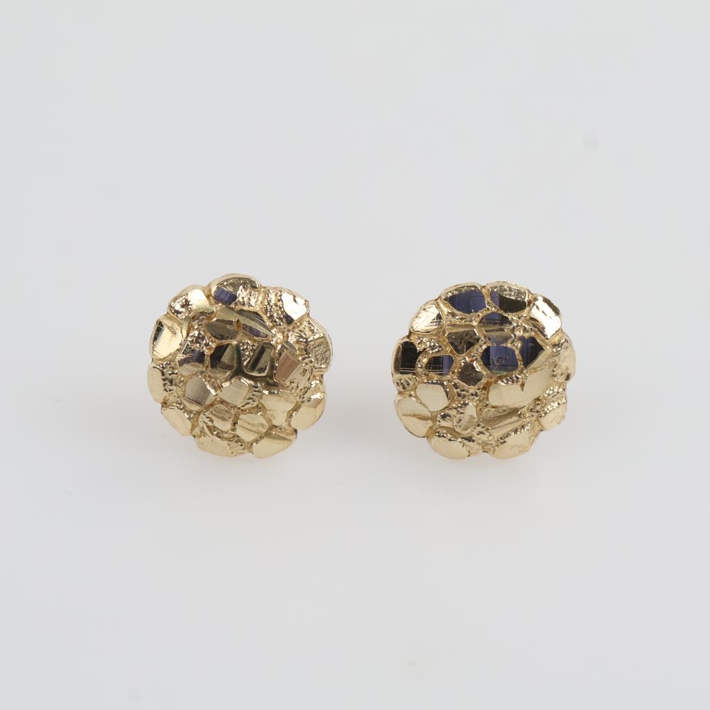 10kt Gold Nugget Stud Earrings