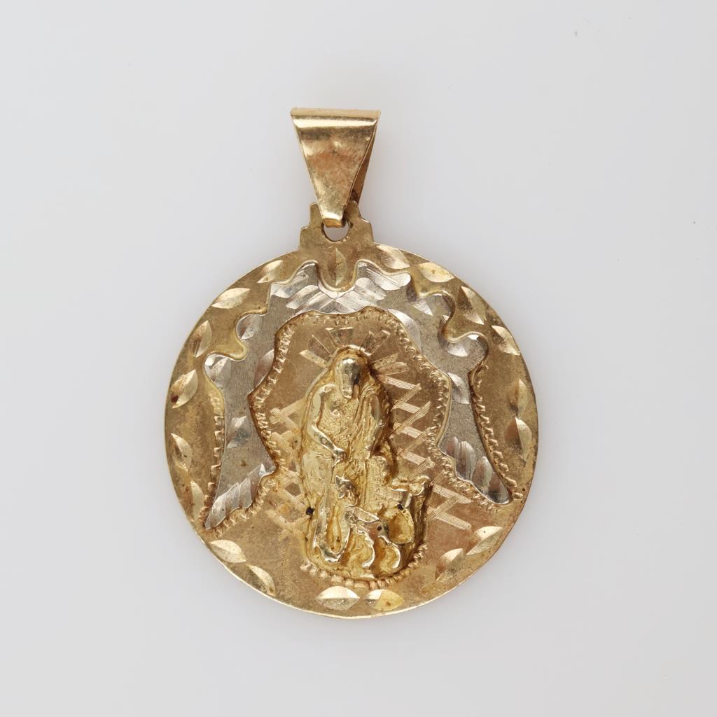 10kt Gold Religious Pendant