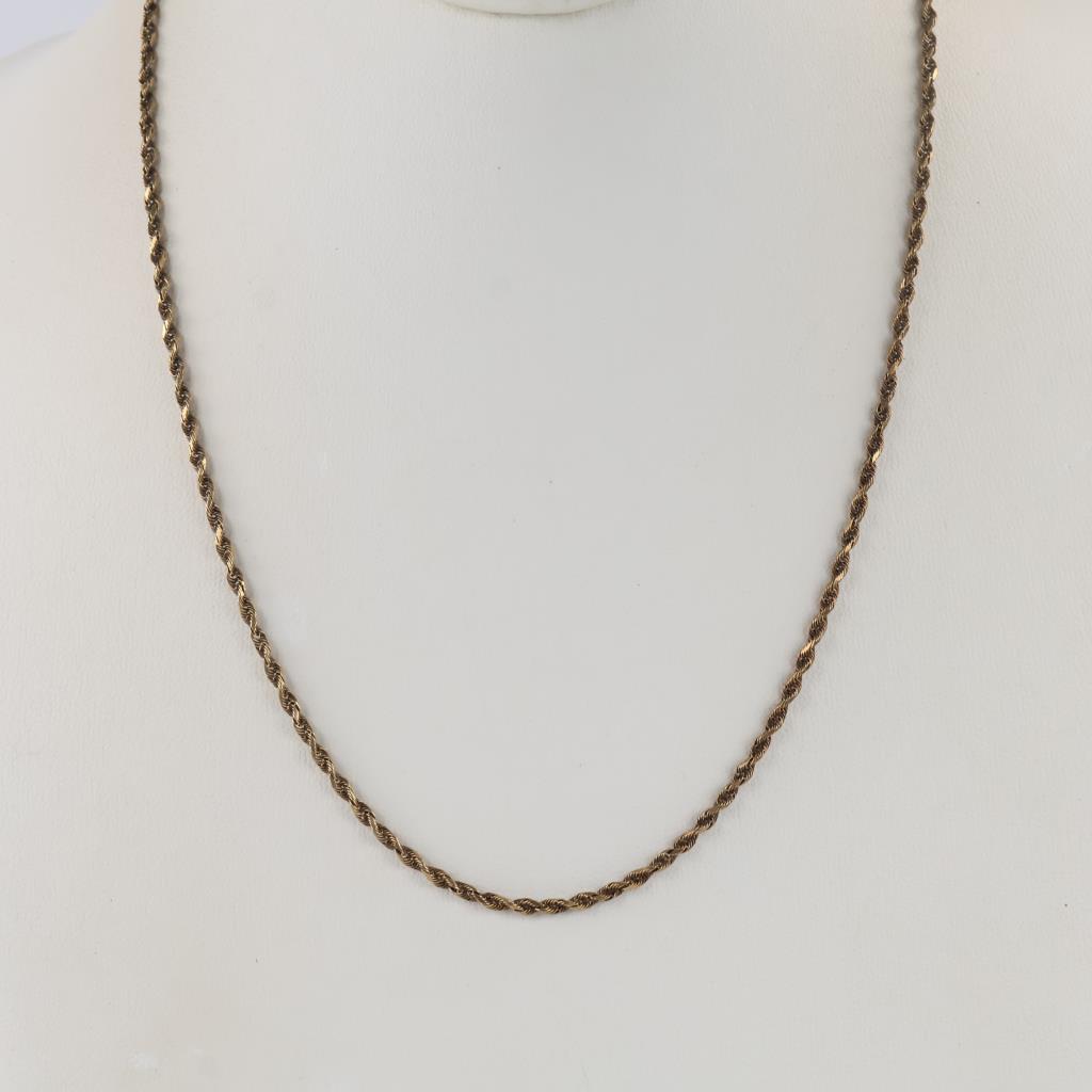 10kt Gold Rope Chain Necklace