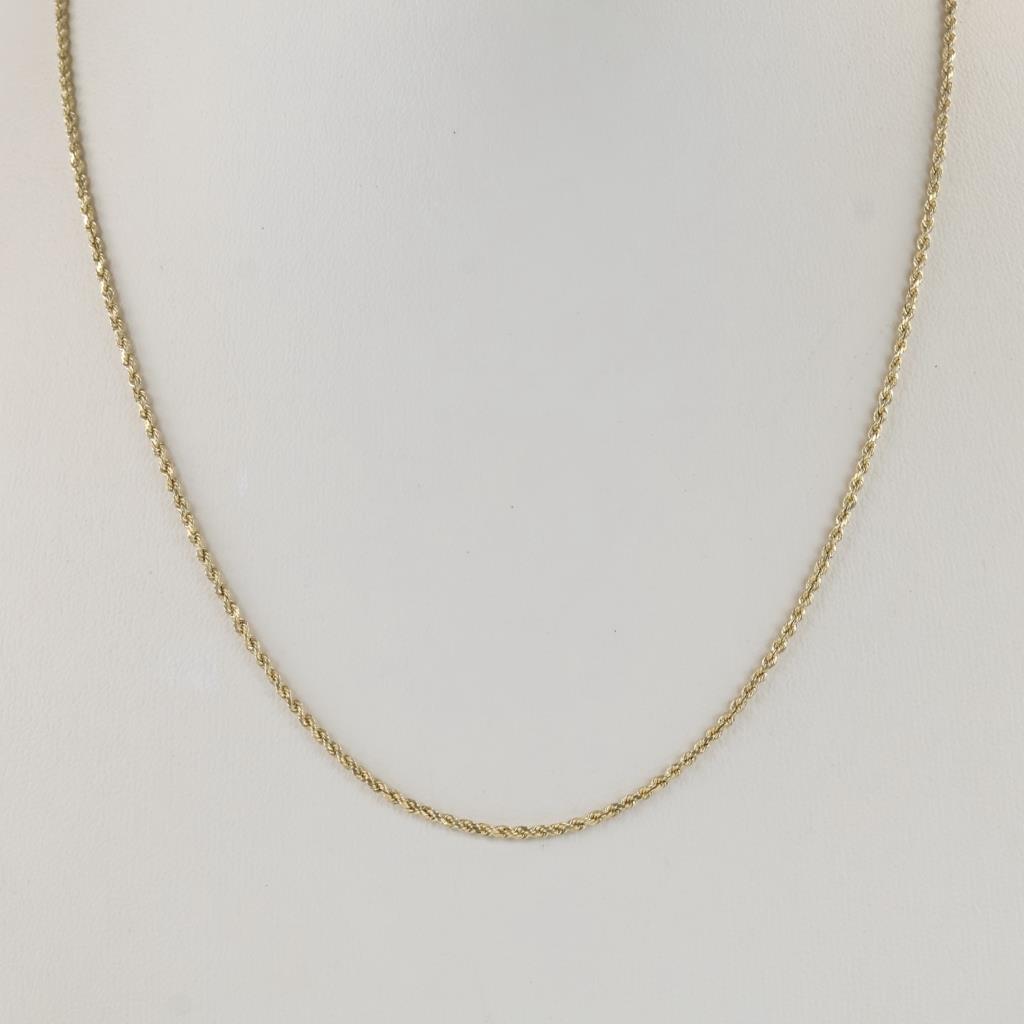 10kt Gold Rope Chain Necklace