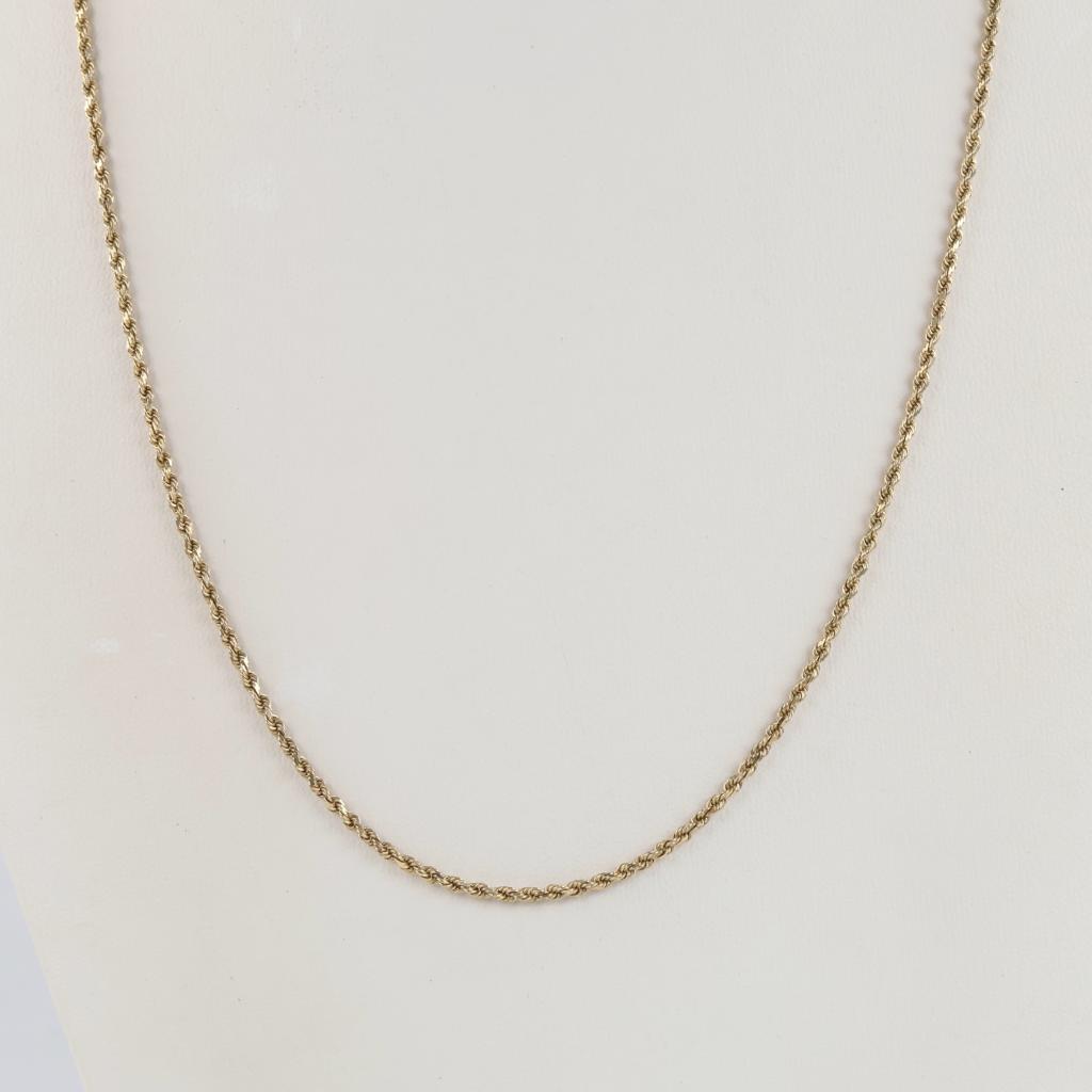 10kt Gold Rope Chain Necklace