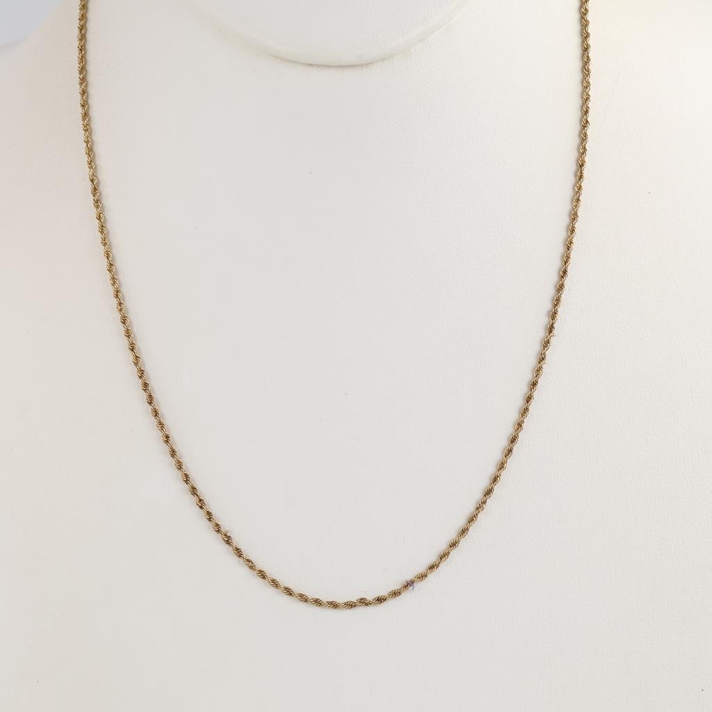 10kt Gold Rope Chain Necklace