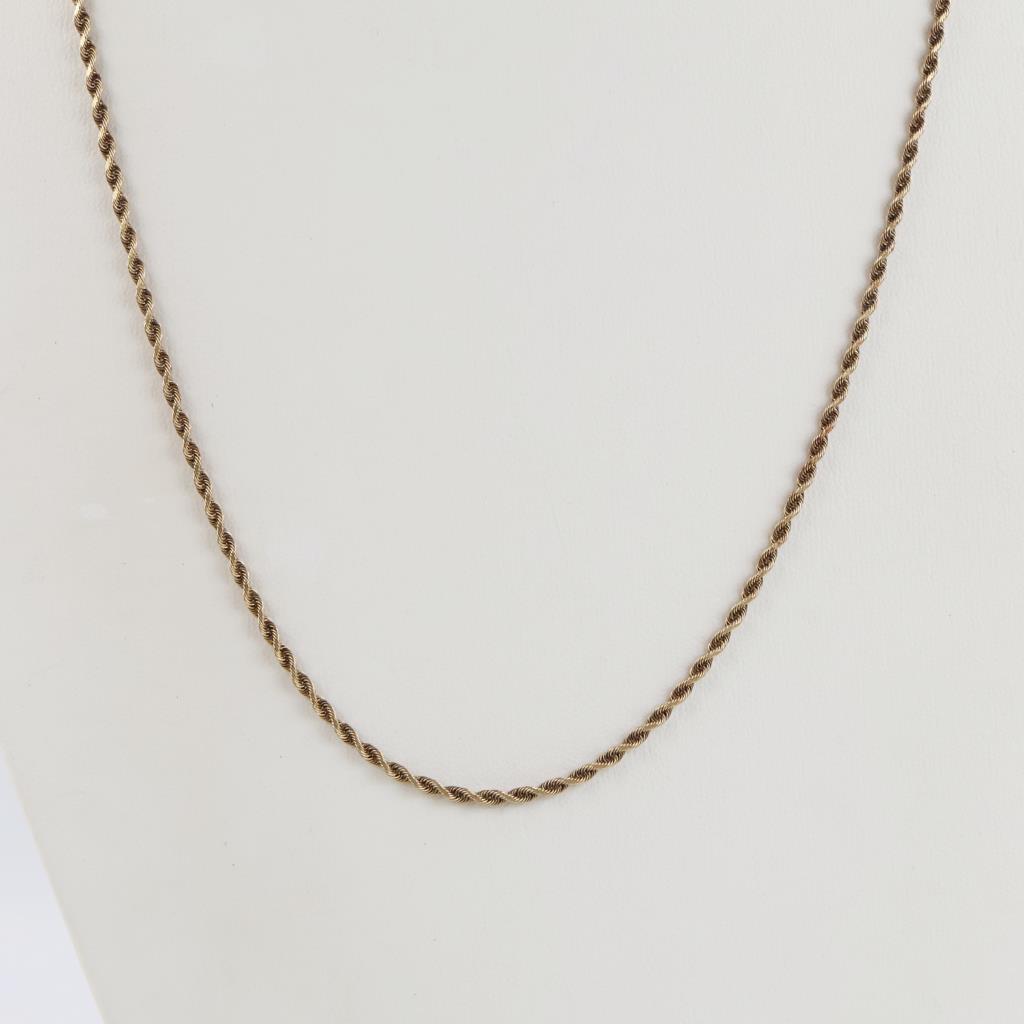 10kt Gold Rope Chain Necklace